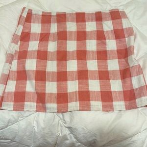 Short checkered skirt